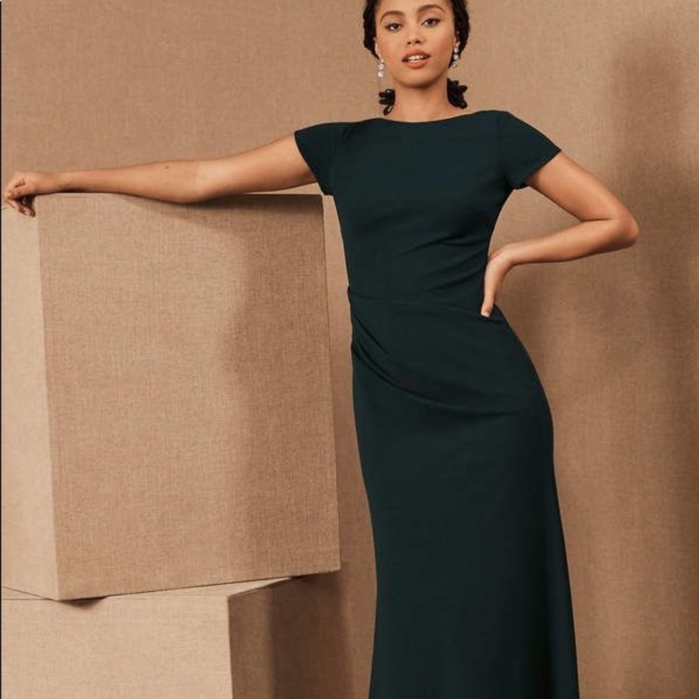 BHLDN // Full length Matisse dress in Emerald